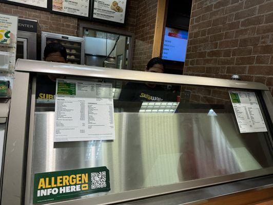 Meat, veggies and sauces are not available for you to see. Is this new with subway?