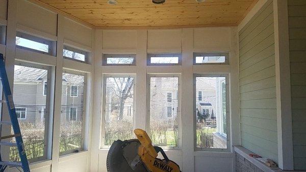 interior trim of sunroom