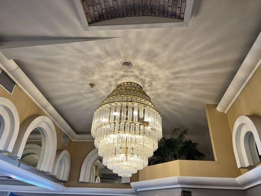 Beautiful light fixture inside