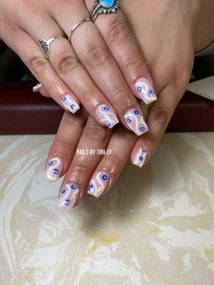 Acrylic nail design by Tina