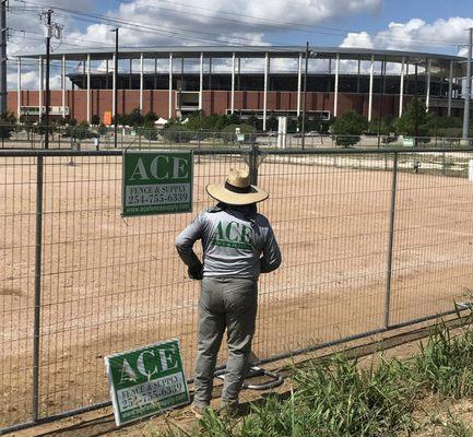 Temporary Event Fencing at McLane Stadium