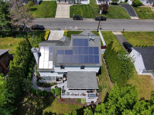 Aerial view of a Shirley Property.