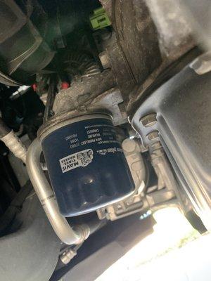 Oil filter that was never changed