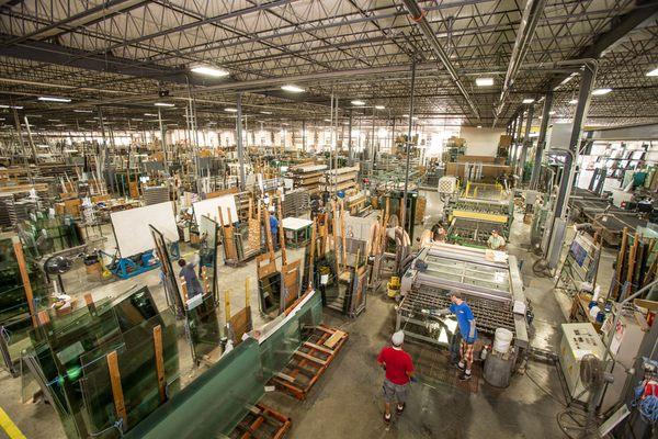 Interior shot of our manufacturing plant. Thermal Windows has 200 employees.