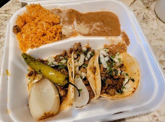 Adobada Tacos Plate