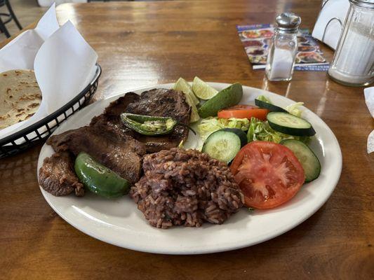 Plato de Carne Asada