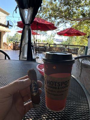 Don pepin Garcia cigar & Colombian blend coffee