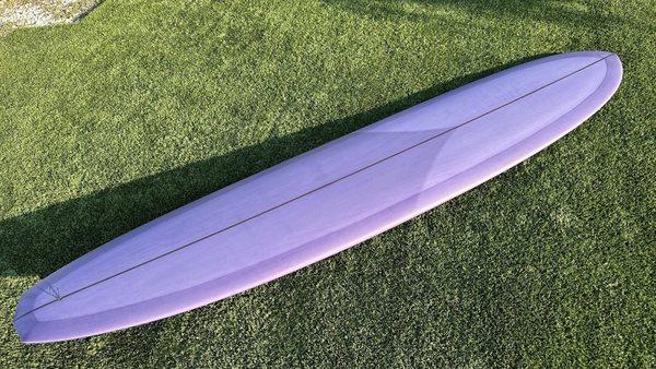 Chocolate Fish Einstein model. Lavender resin tint with a single fin box