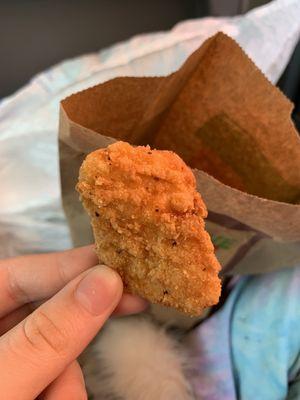 This crispy chicken nugget is delicious