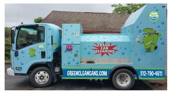 Customized vehicle to capture and recycle all water used to clean Trash cans!