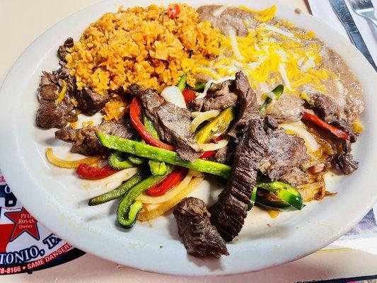 Beef fajita plate