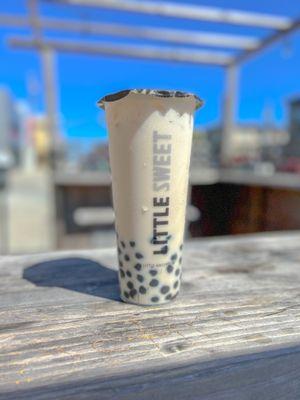 White Gourd Milk Tea ( Caffeine free ) w/ Double Boba 8/22