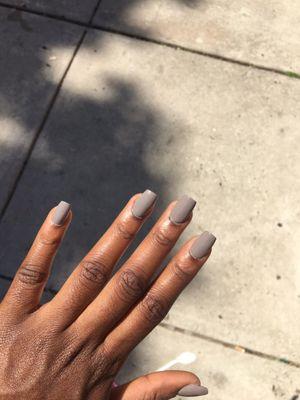 Acrylic refill and polish $12.