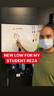 Reza breaking 90 for the first time and doing it in fashion!