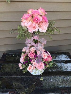 "Rose Topiary" can be custom designed in a variety of colors