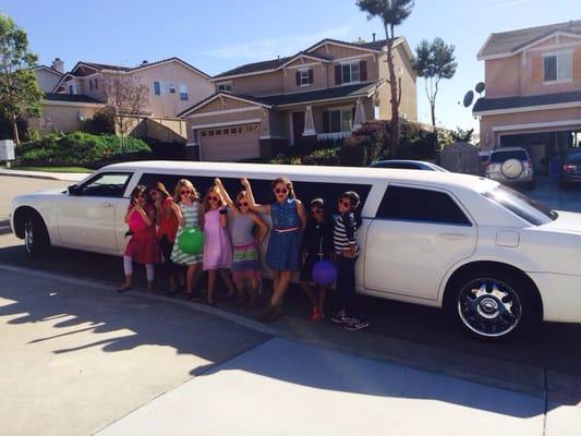 The girls and "their" limo!