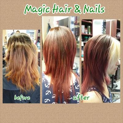 Hair cut, hi-li and color by Annette