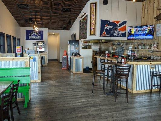 The inside of the Gunnison location of Pitas in Paradise.