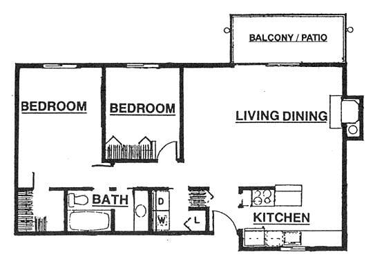 Our 2 bed 1 bath Garden