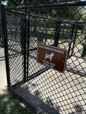 They separate areas by weight of the dogs. Plenty of shade and water provided.