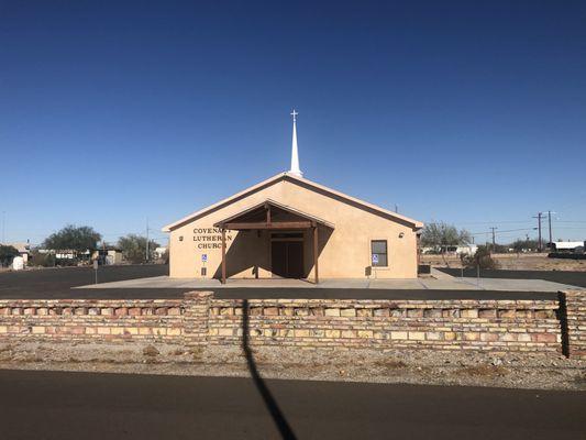 Front of church