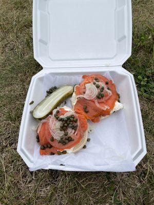 Mo's  Bagel with Smoked Salmon Schmear