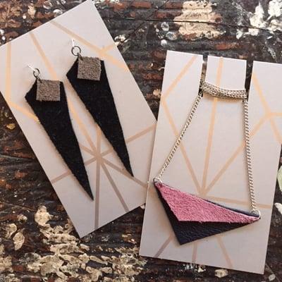 Leather Earrings by Ashley Sullivan