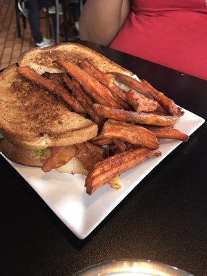 BLT with sweet potato fries