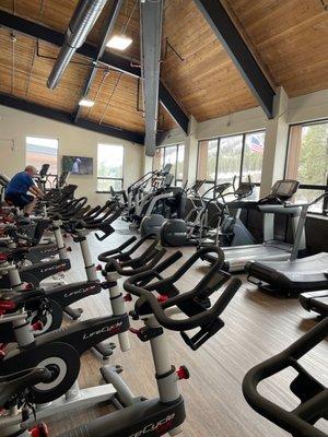 Upper floor of the fitness area