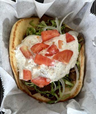 Traditional Gyro on Pita