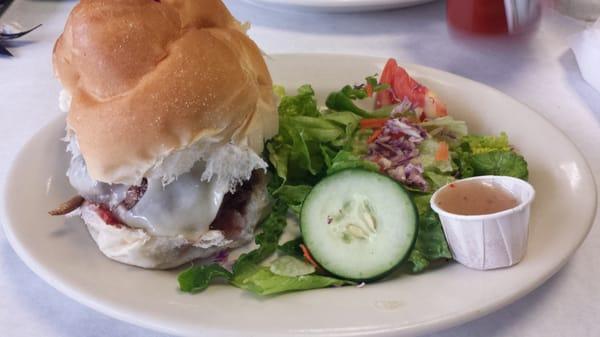 Mushroom swiss burger