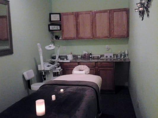 Microderm abrasion, massage, customized facials, & full body waxing in the green room