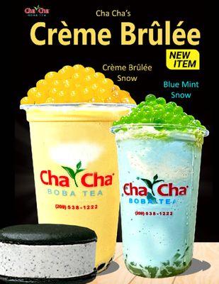 Come and try our New Flavors "Crème brûlée & Blue Mint"