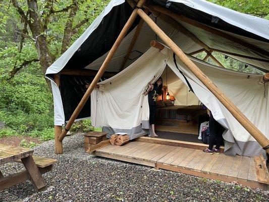 Glamping tent