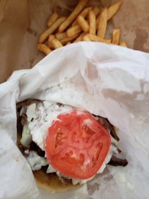 Gyro smothered, so good.