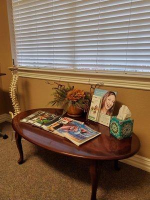 One of the patient rooms