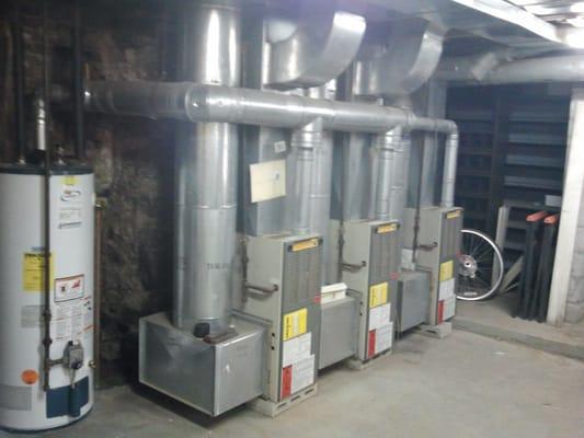 3 warm air furnace in a commercial building