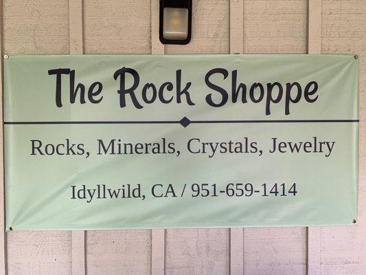 Rock shoppe banner.