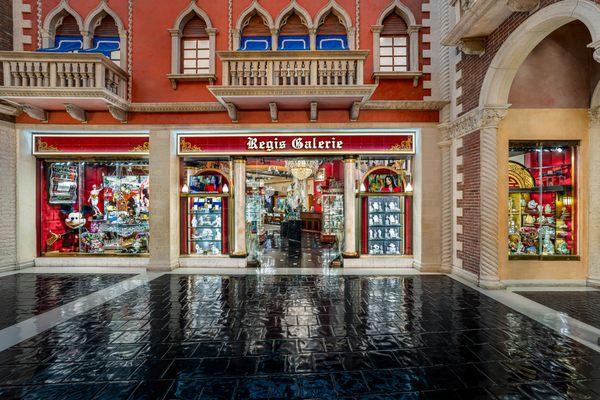 The iconic Regis Galerie store front in Las Vegas is a beloved landmark famously known as "Michael Jackson's Favorite Store."