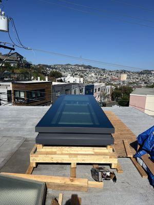 Brand new sky door to new rooftop deck.