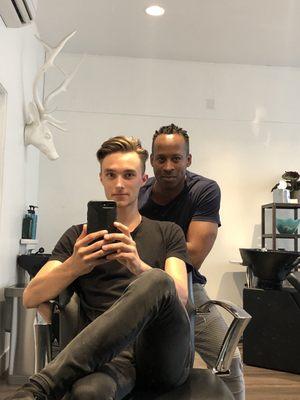 Men's haircut, in West Hollywood  , by Anthony Markeith   Barber, Hairstylist  , cut , color , style ,  hair