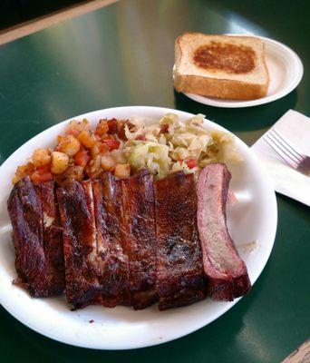 1/2 slab with 2 sides and Texas toast.