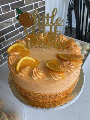 We bought this orange creamsicle cake from them for my baby shower. SUCH A HIT