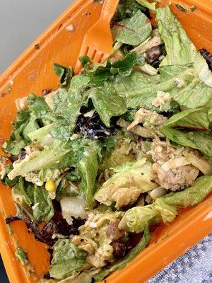 BBQ Ranch salad with chicken. $6.95 (O4/14/23)