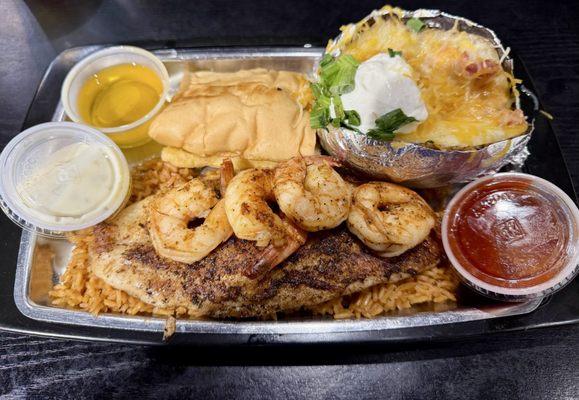 Seafood Plate (Grilled) from the Lunch Menu