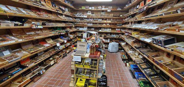 Another view of the large selection of cigars!