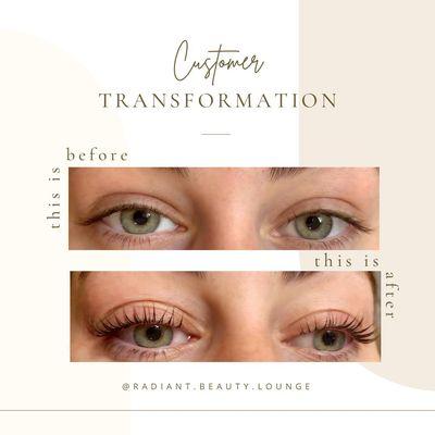 Lash lift transformation