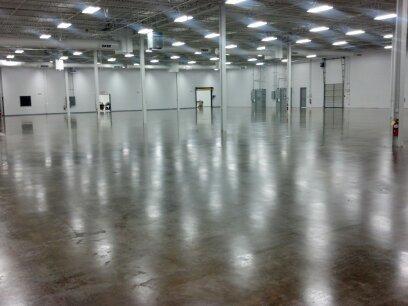 All done. 6 coats concrete sealer for printing company in Greensboro