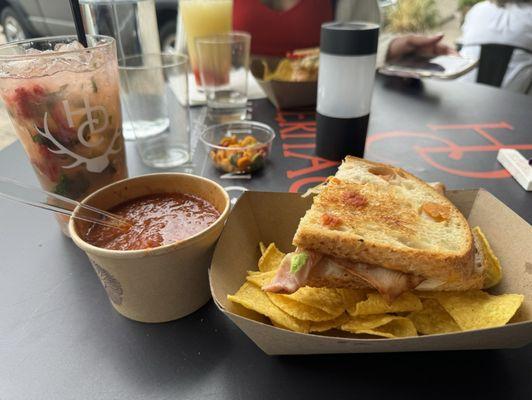 Grilled cheese and tomato soup