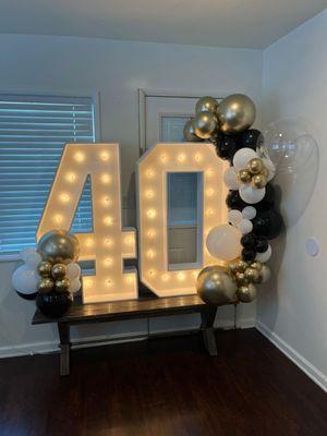 Marquee numbers and balloons